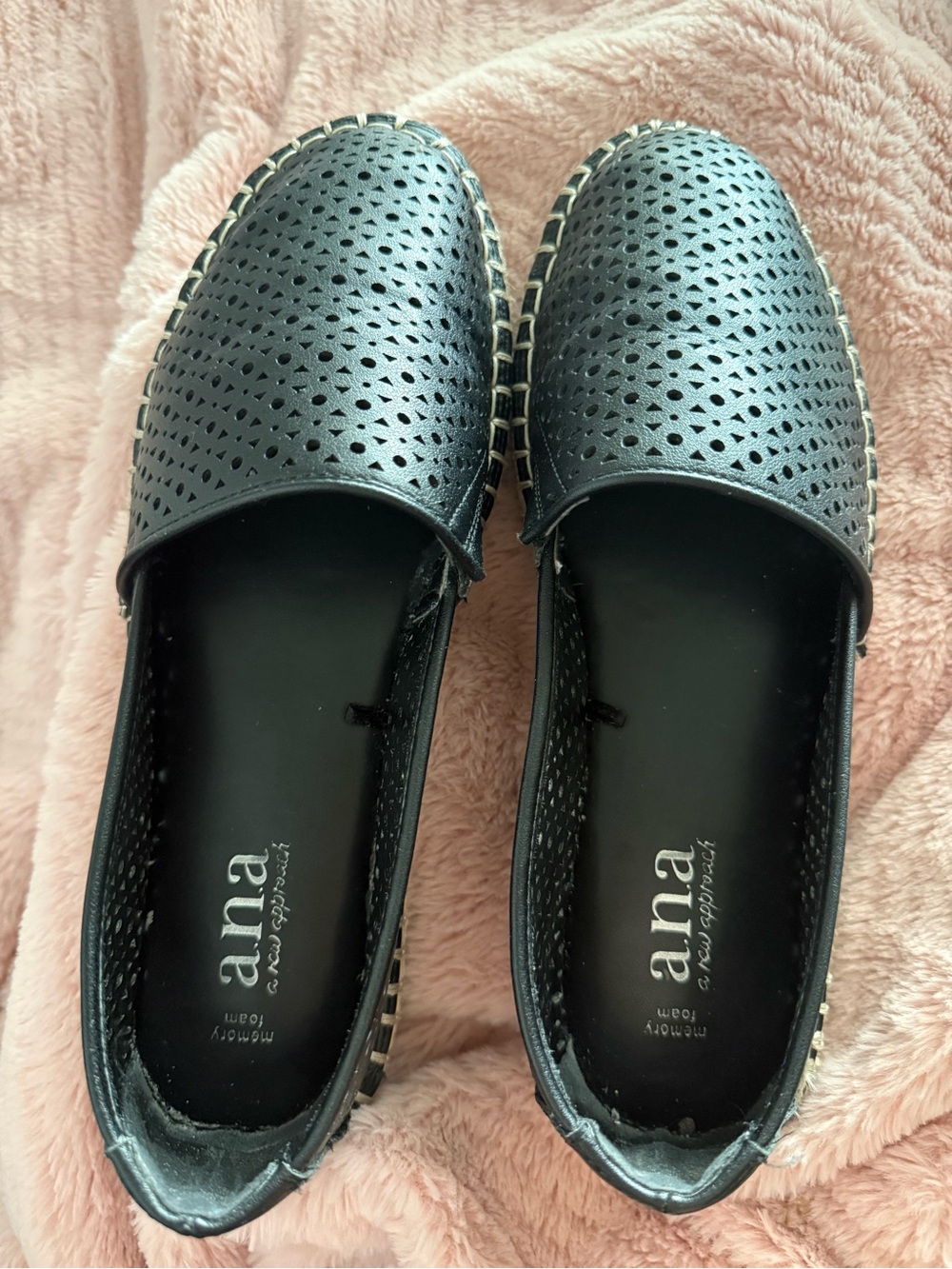 a.n.a Black Perforated Slip-On